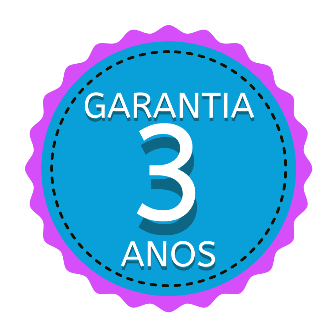 3 anos de garantia dos materiais utilizados e instalação